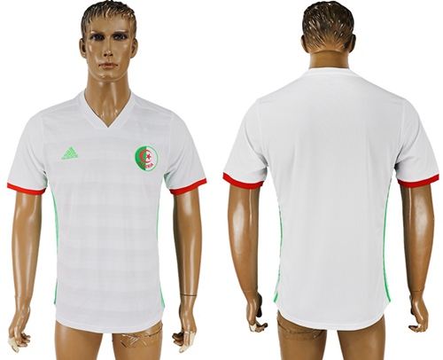 Algeria Blank White Home Soccer Country Jersey - Click Image to Close